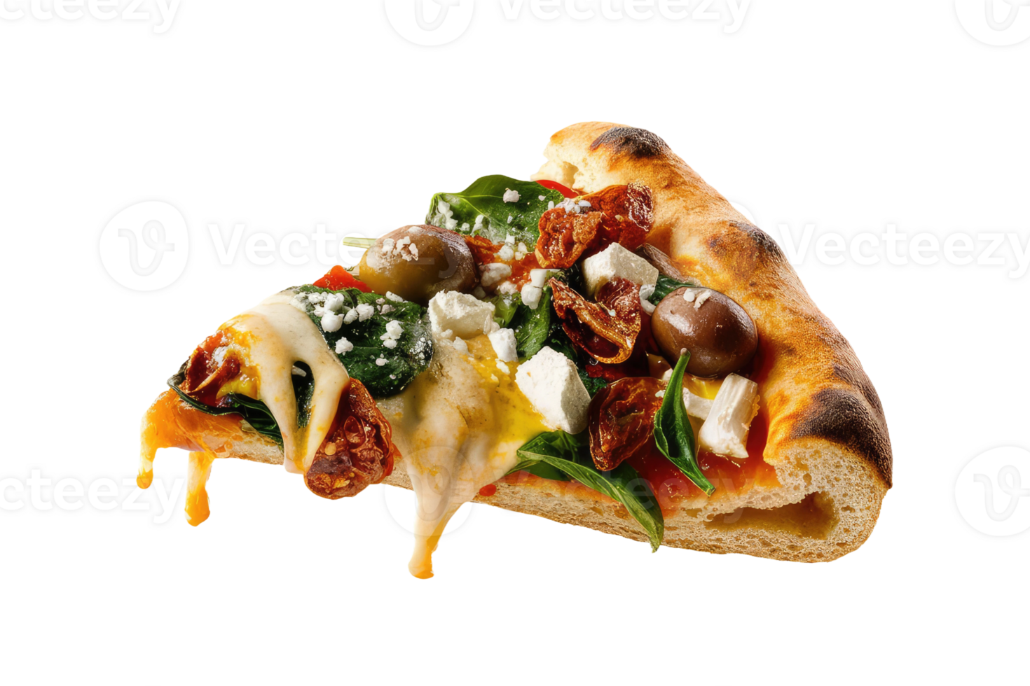 isolated pizza on transparent background png