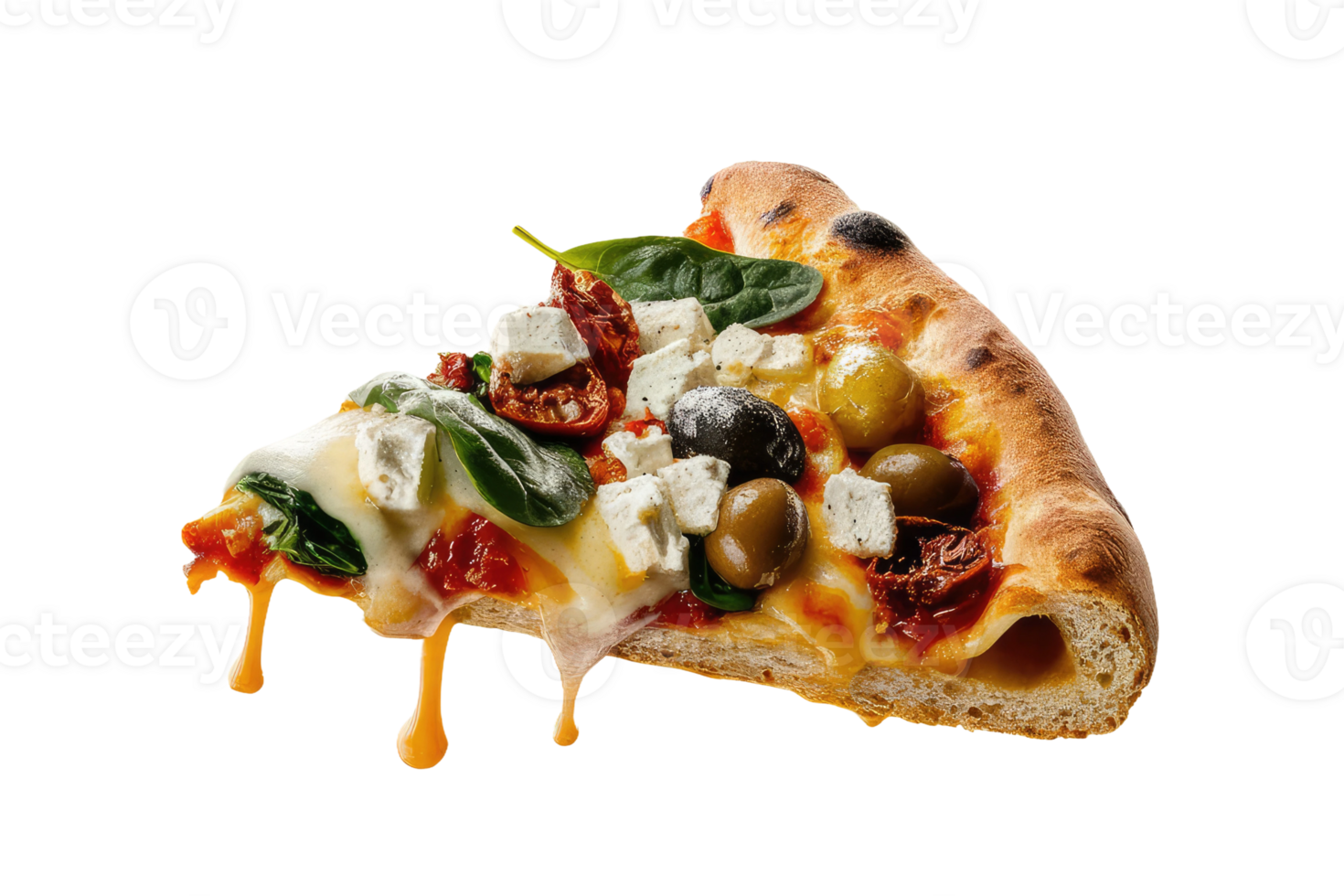 isolated pizza on transparent background png
