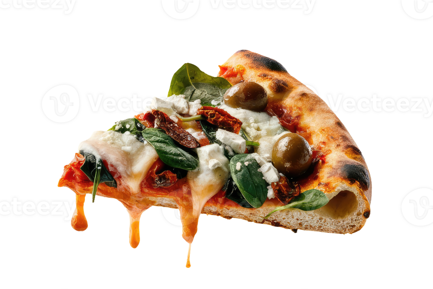 isolated pizza on transparent background png