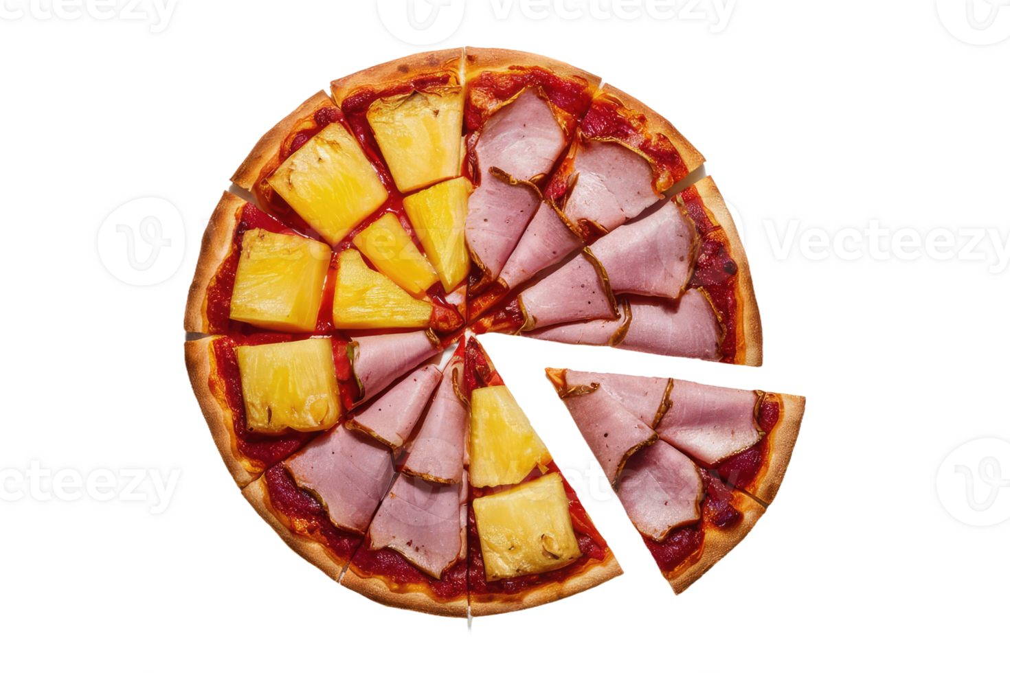 isolated pizza on transparent background png