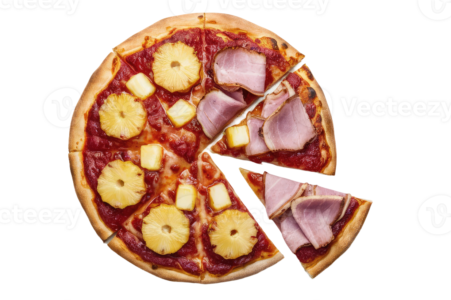 isolated pizza on transparent background png