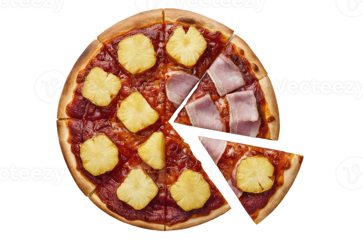 isolated pizza on transparent background png