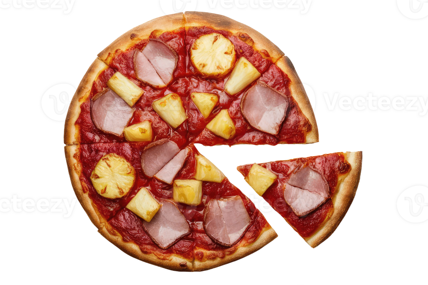 isolated pizza on transparent background png