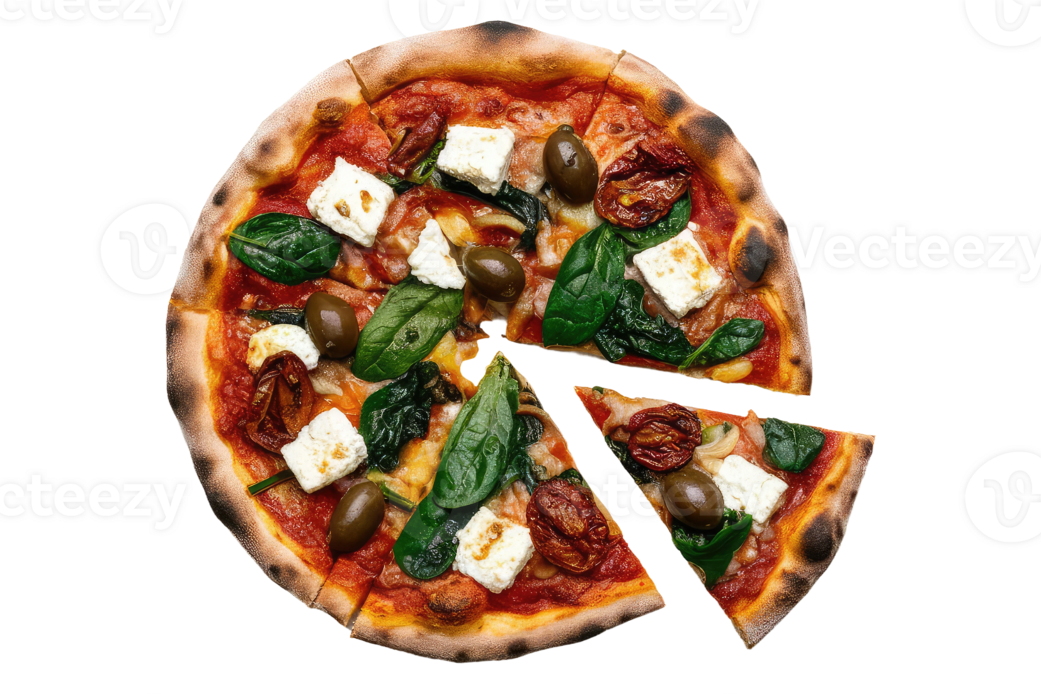 isolated pizza on transparent background png