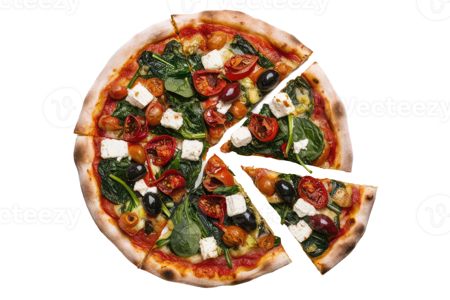 isolated pizza on transparent background png