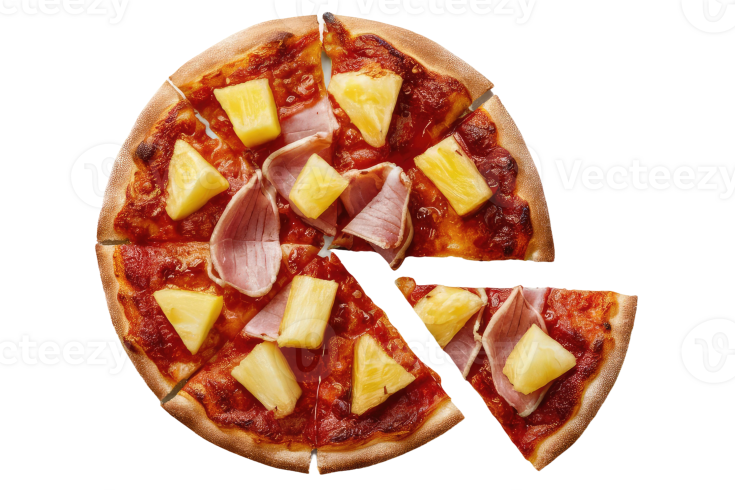 isolated pizza on transparent background png