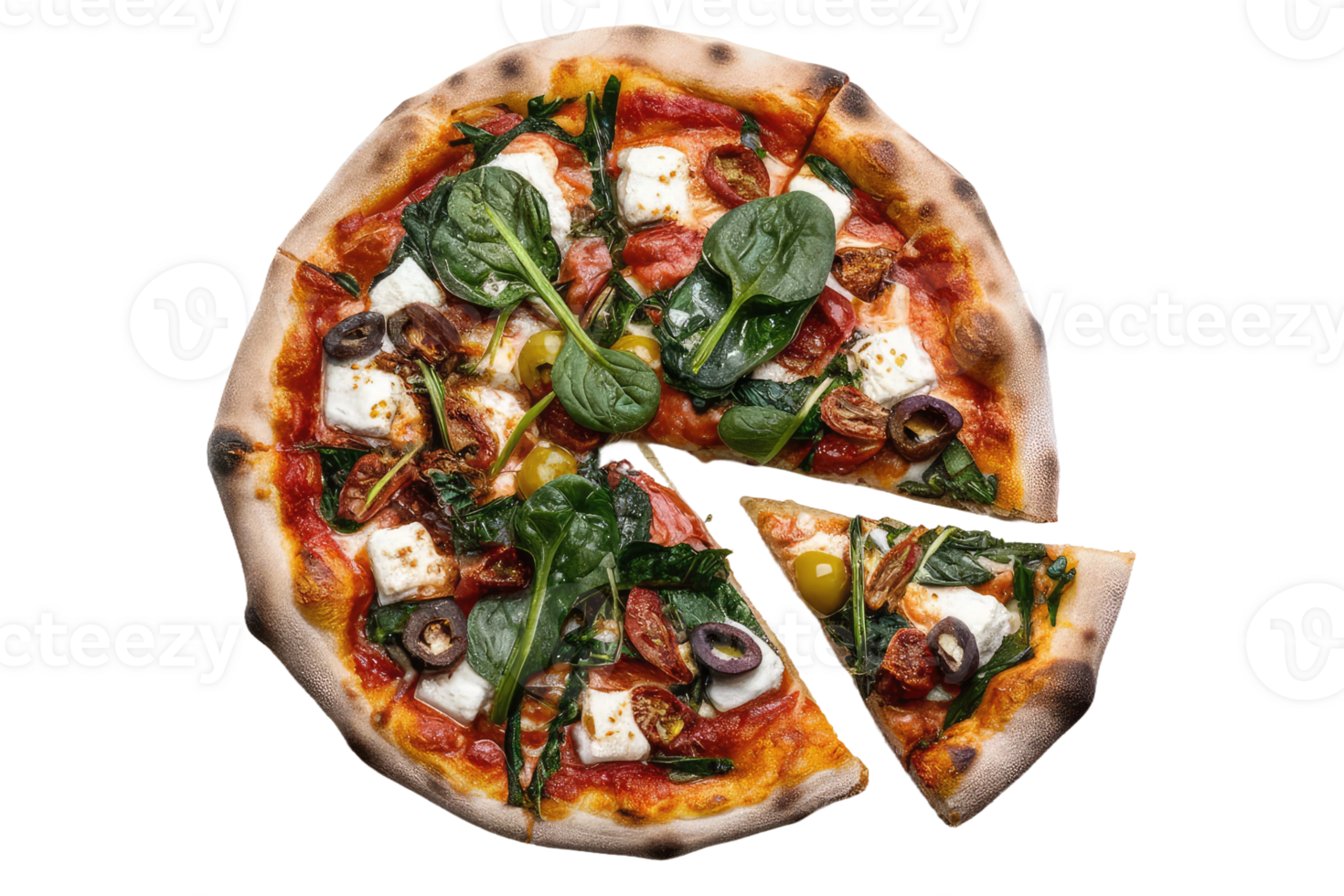 isolated pizza on transparent background png