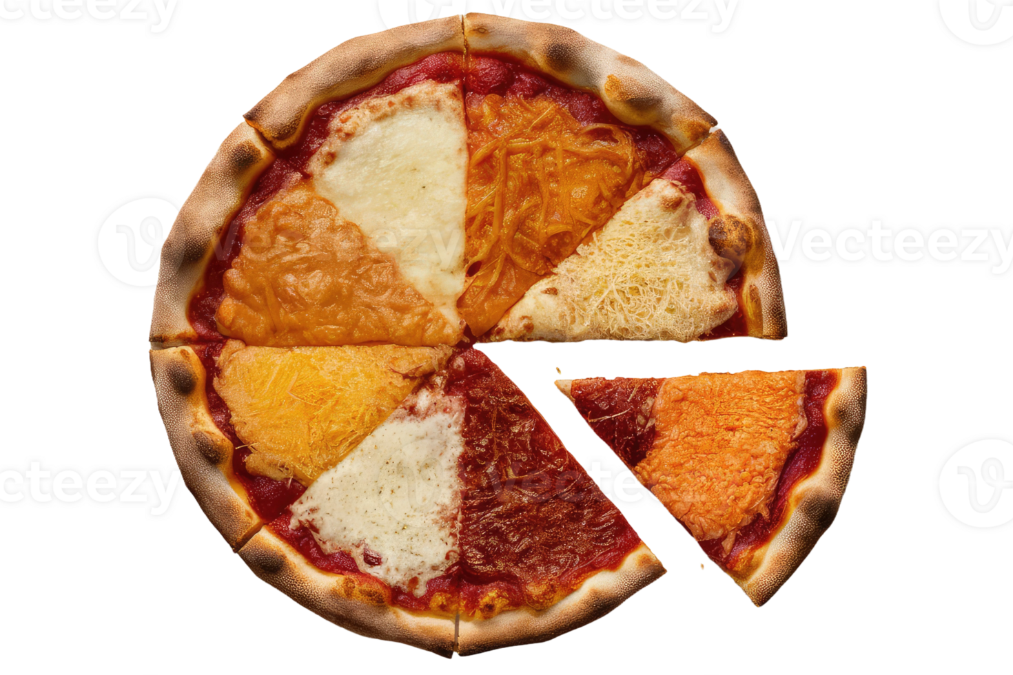 isolated pizza on transparent background png