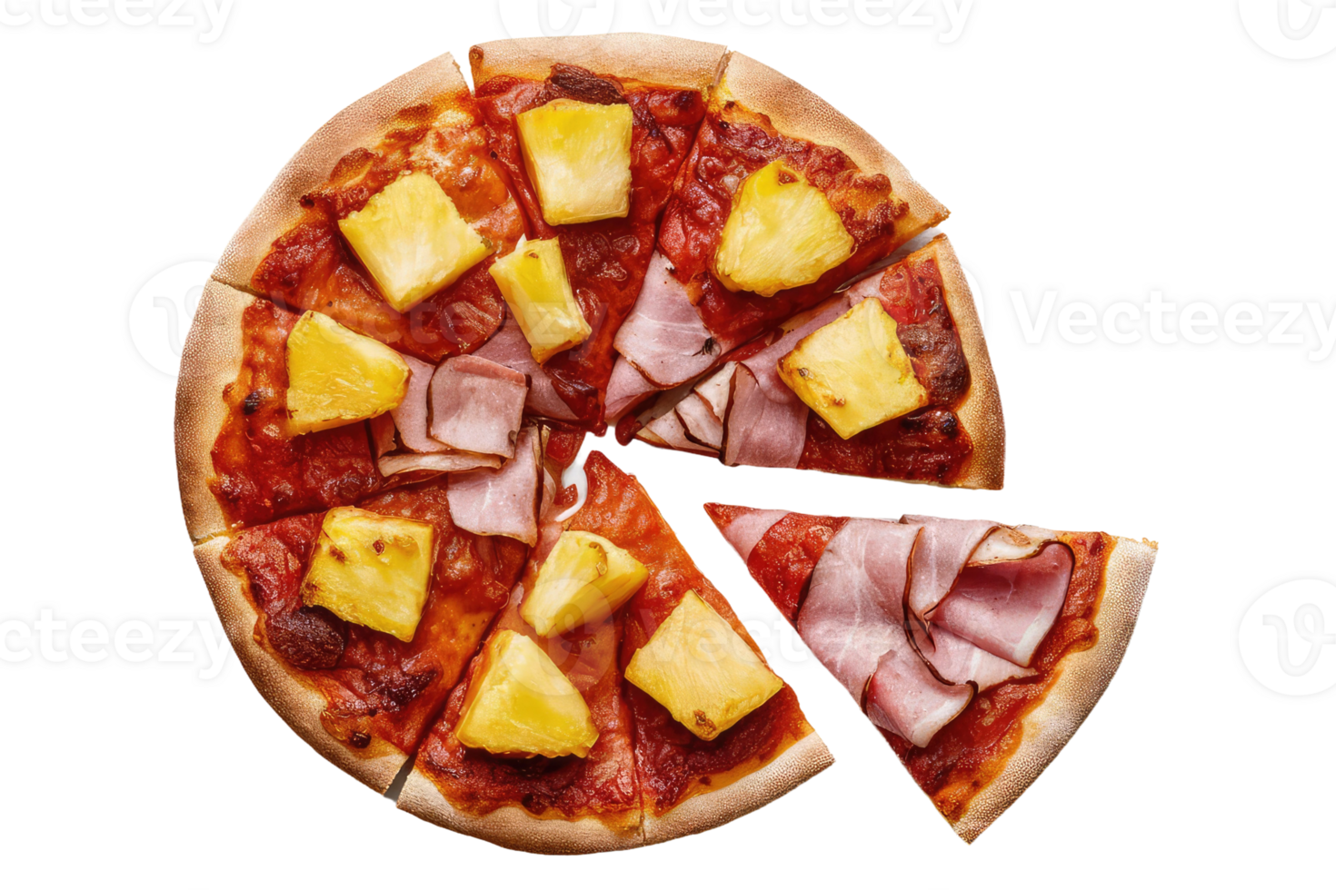 isolated pizza on transparent background png