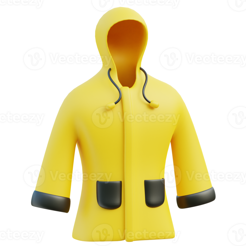 Raincoat 3d illustration png