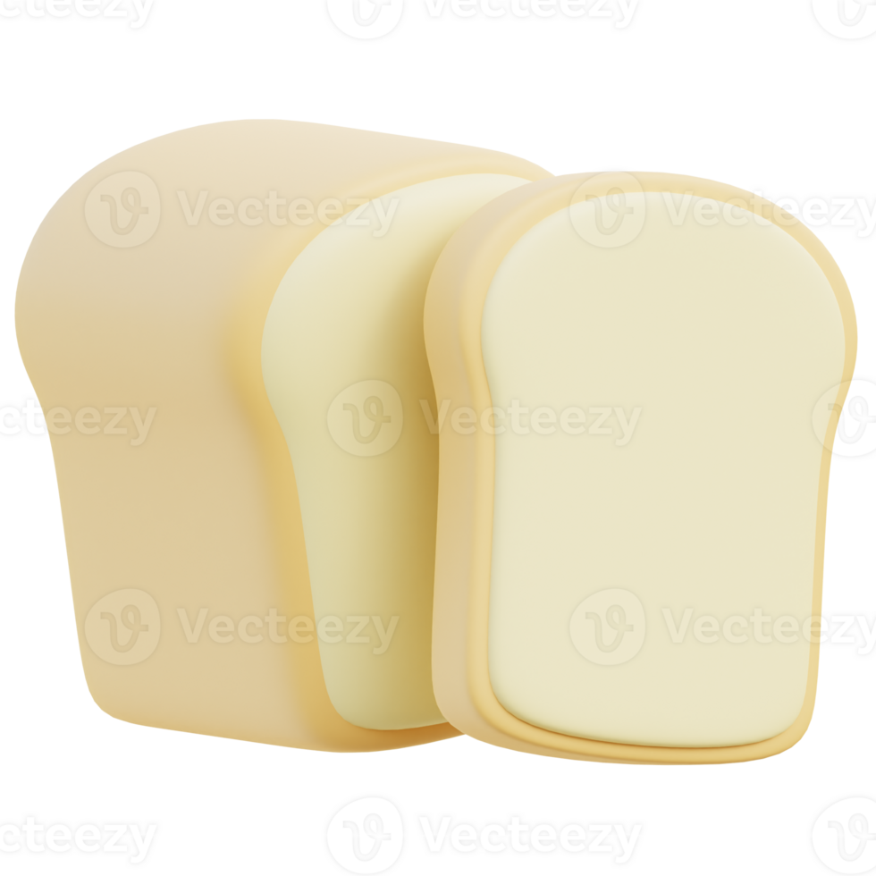 Wheat Bread 3d illustration png
