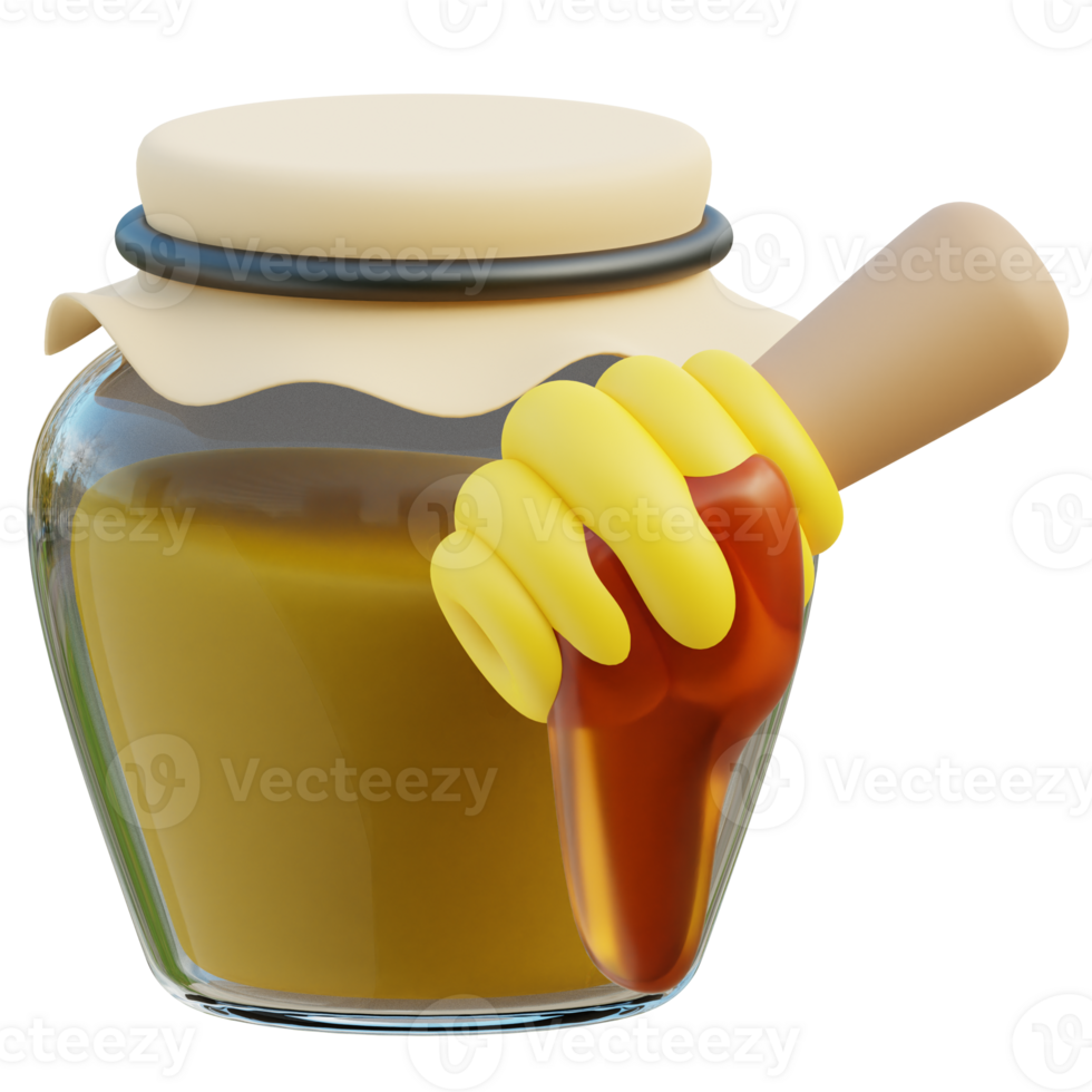 Honey Jar 3d illustration png