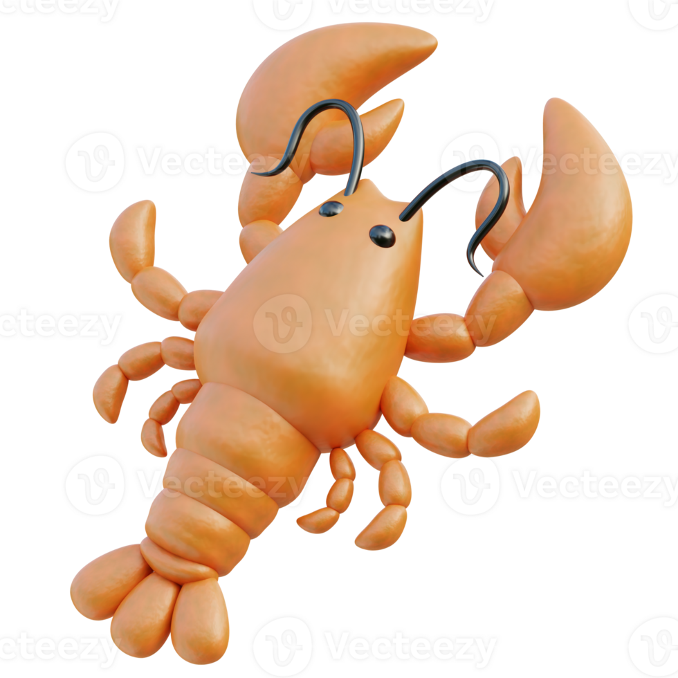 Lobster 3d illustration png