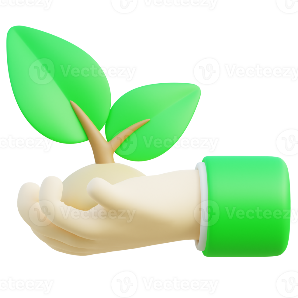 Save Plant 3d illustration png