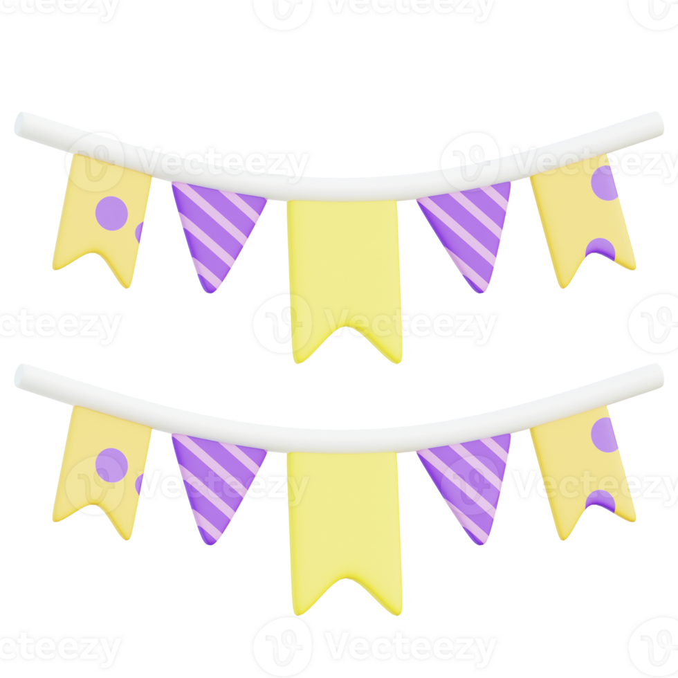 Garland 3d illustration png