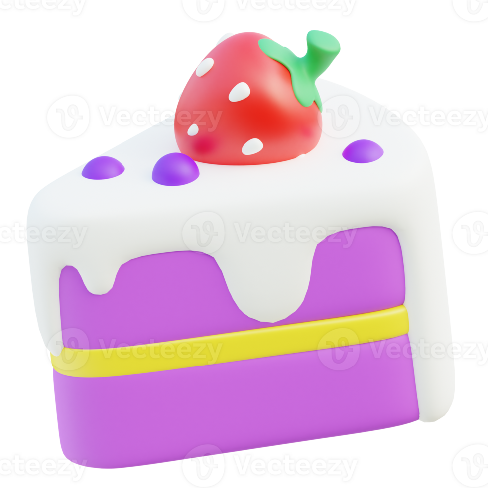 Cake Slices 3d illustration png