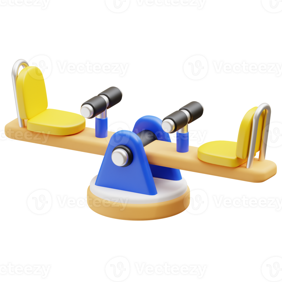 Seesaw 3d illustration png