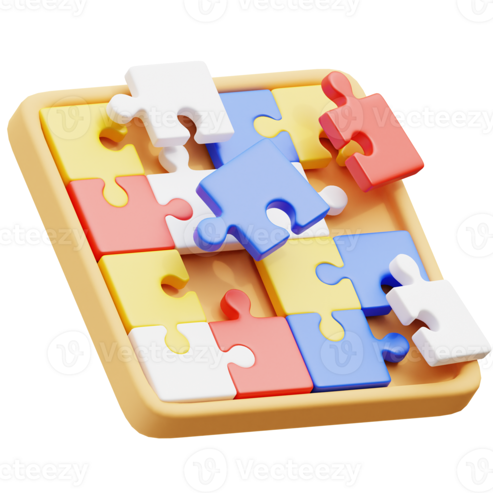 Puzzle 3d illustration png