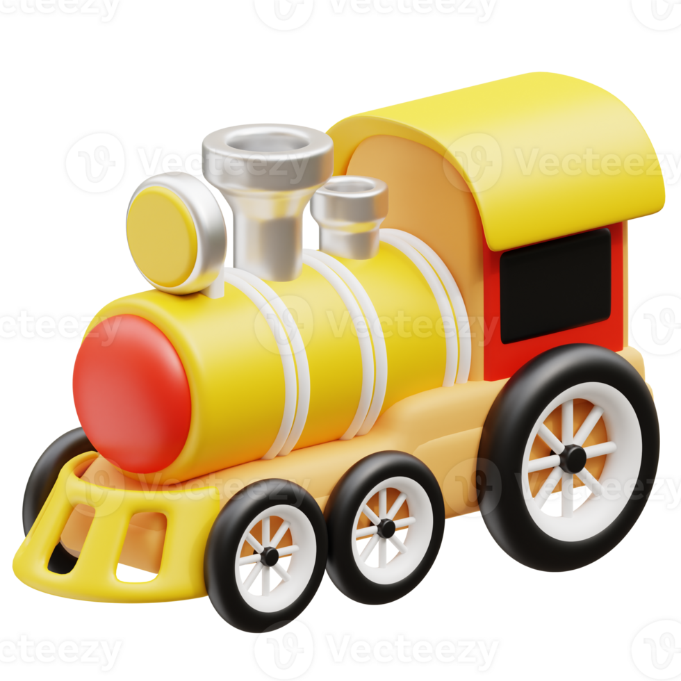 Toy Train 3d illustration png