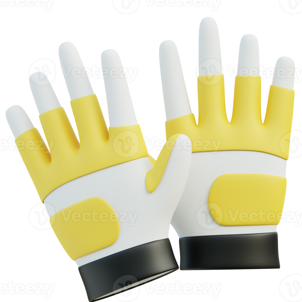 le golf gants 3d illustration png