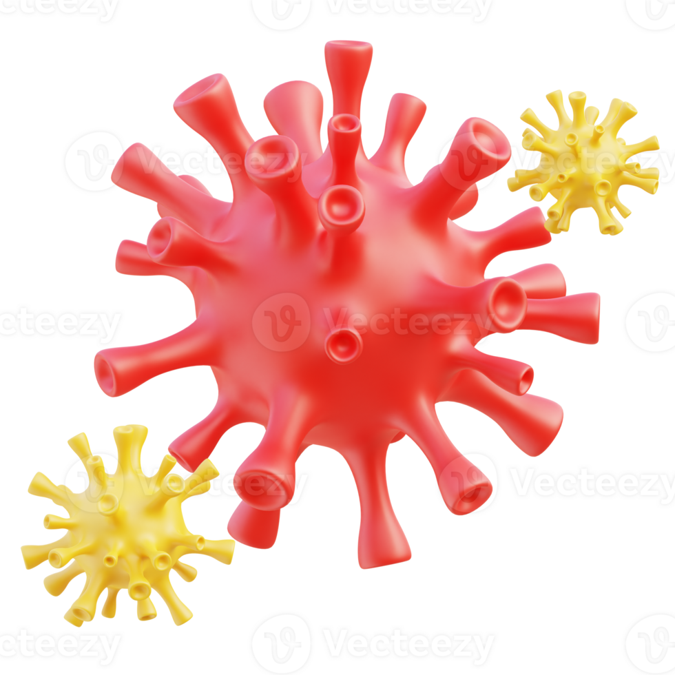 Virus 3d illustration png