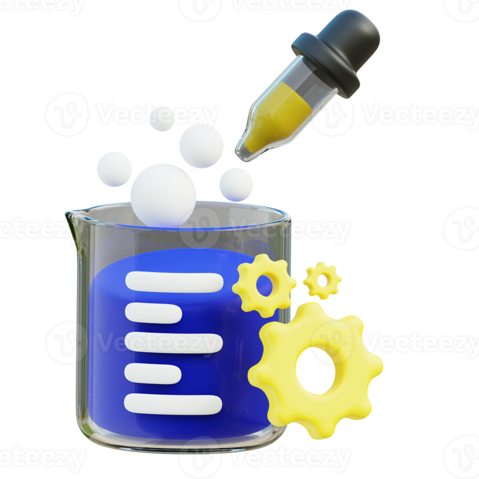 Experimentation 3d illustration png