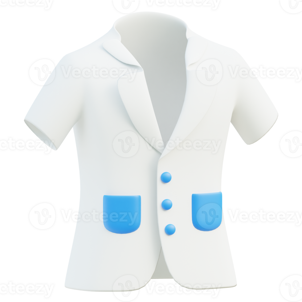 Lab Coat 3d illustration png