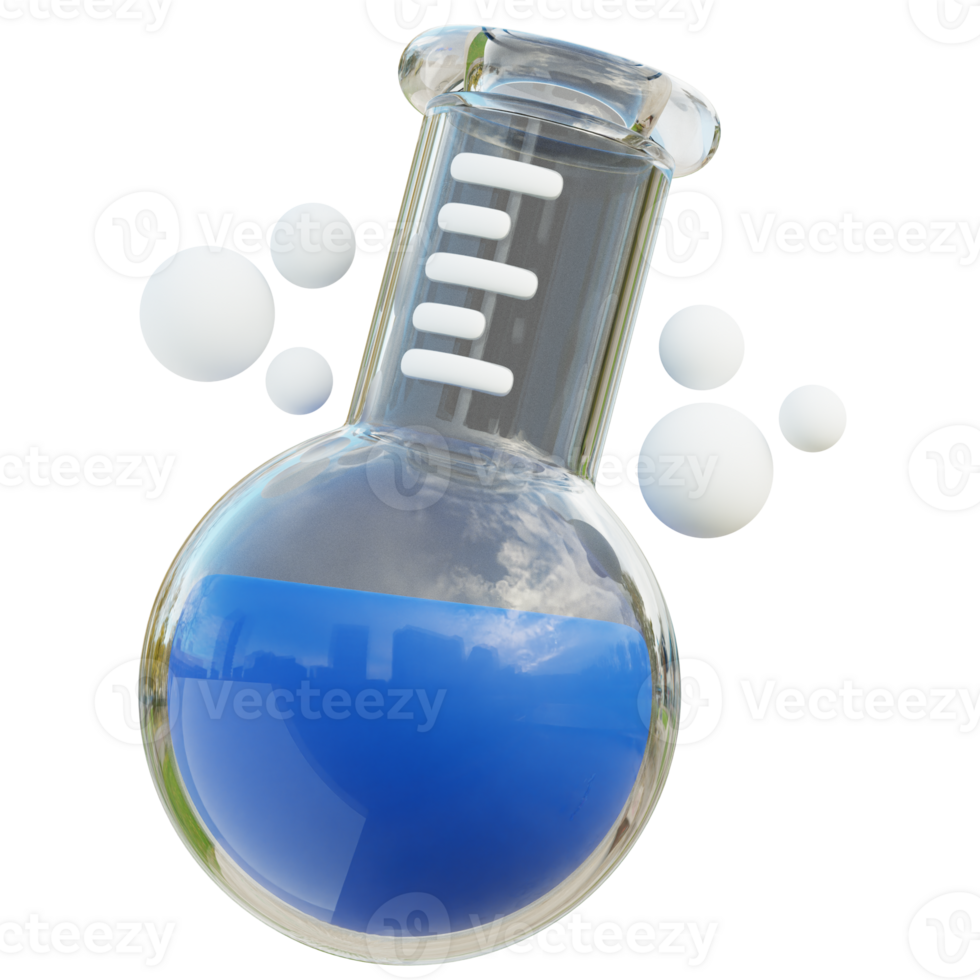 Round Flask 3d illustration png