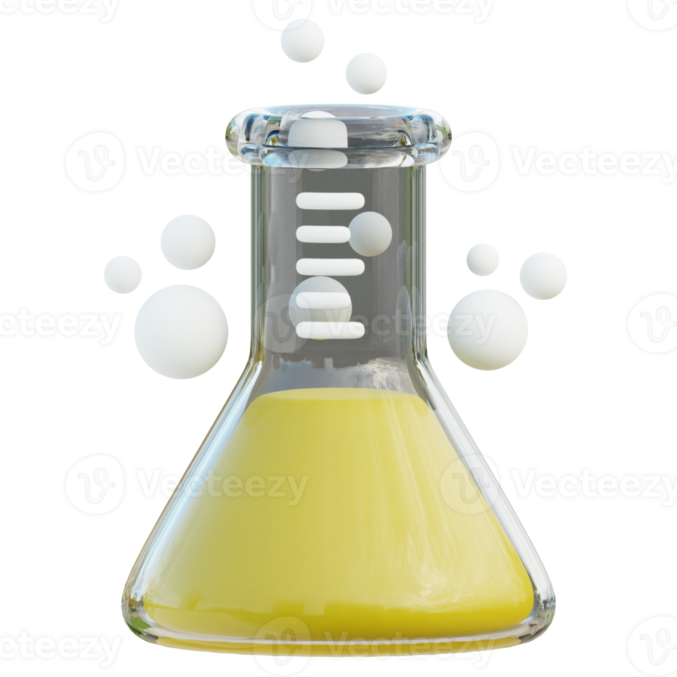 Conical Flask 3d illustration png