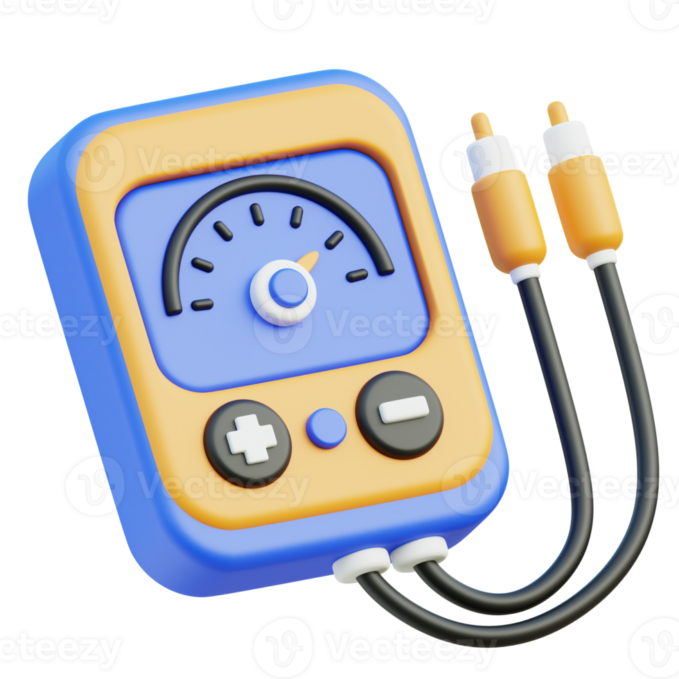 Voltmeter 3d illustration png