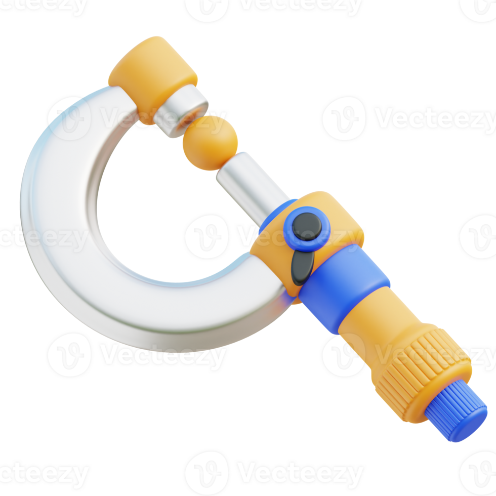 Micrometer 3d illustration png