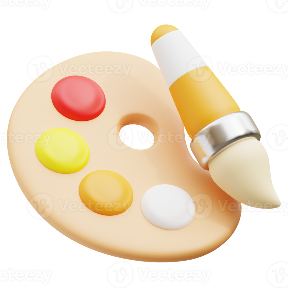 Paint palette 3d illustration png