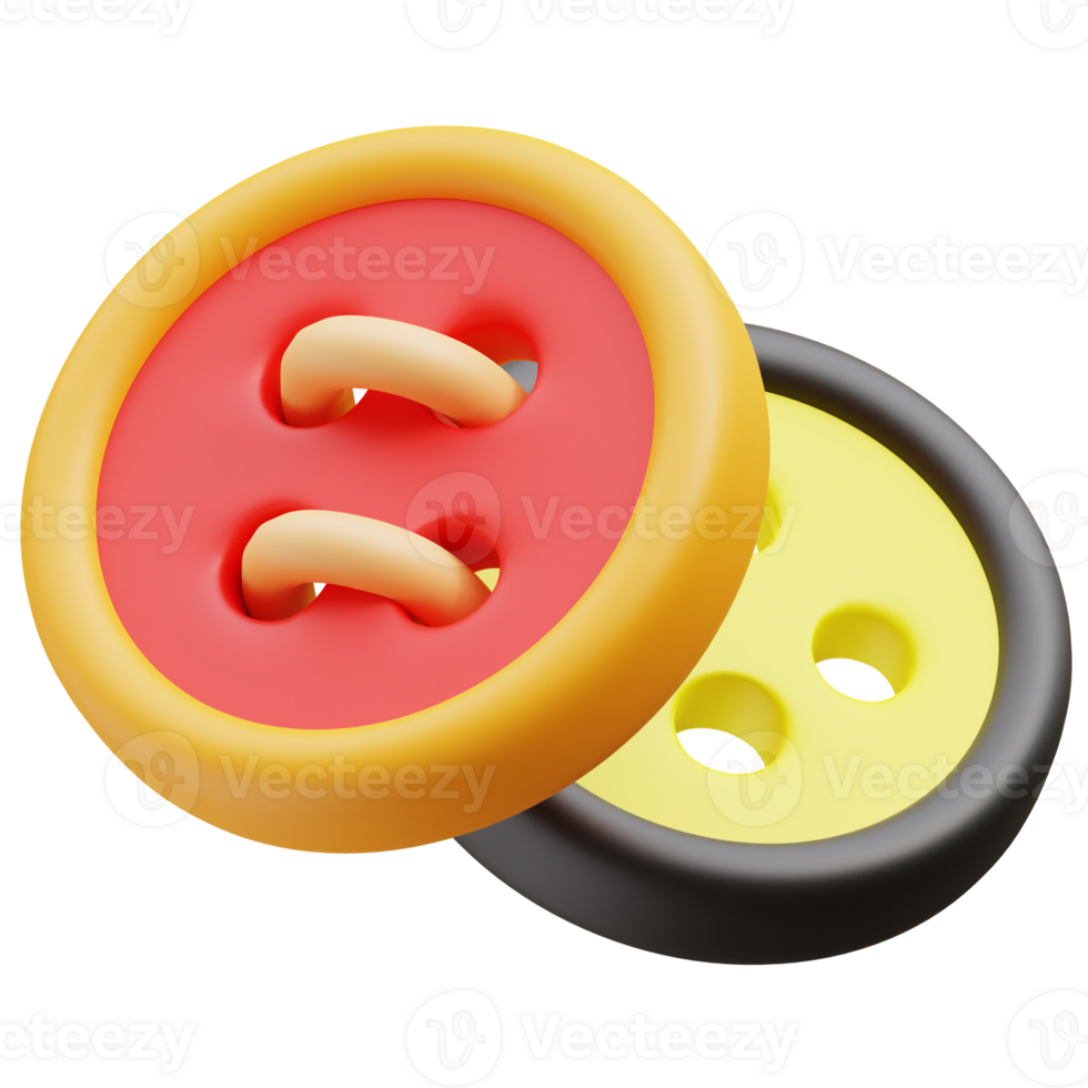 Buttons 3d illustration png