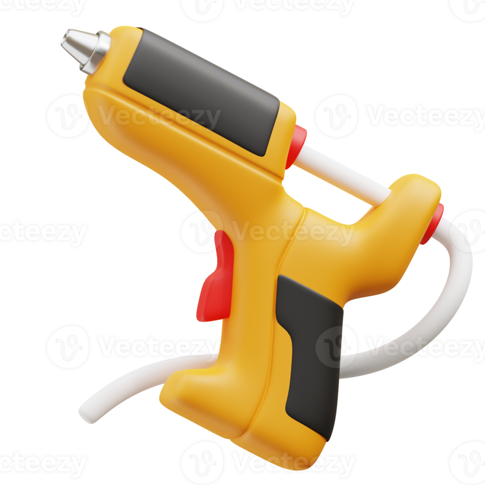 Glue gun 3d illustration png