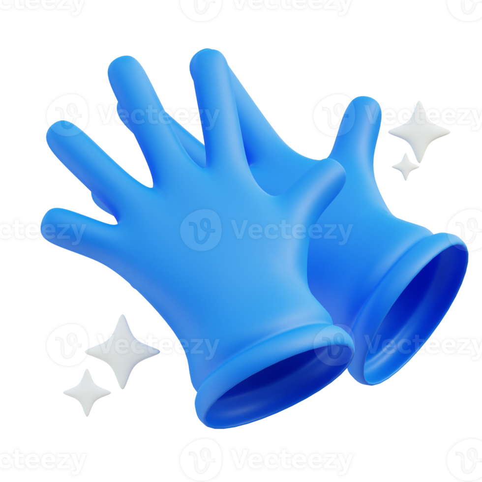 Hand Gloves 3d illustration png
