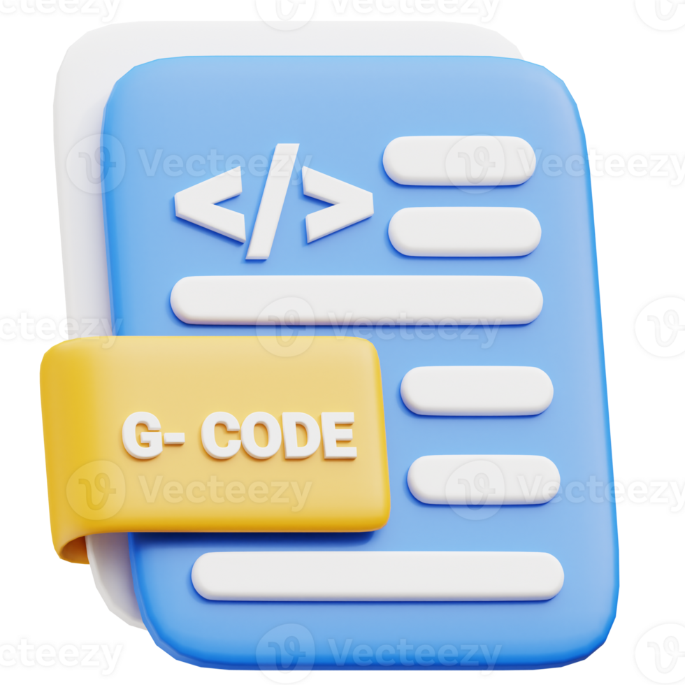 G Code File 3d illustration png