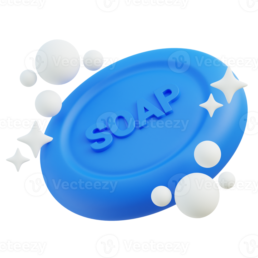 Soap 3d illustration png