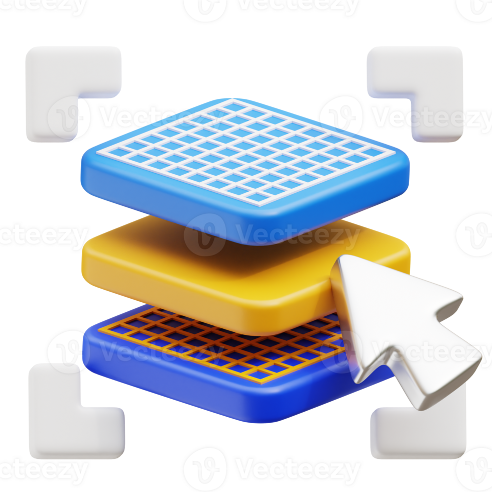Layers 3d illustration png