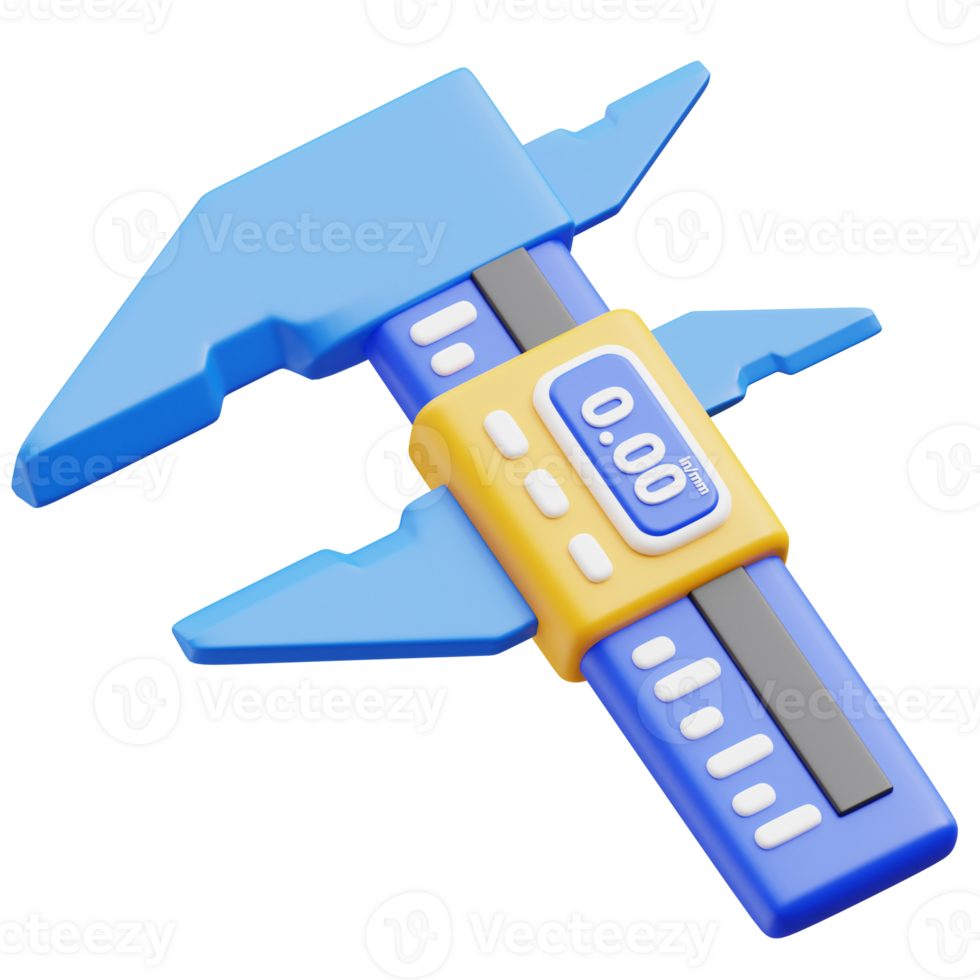 Vernier Calipers 3d illustration png