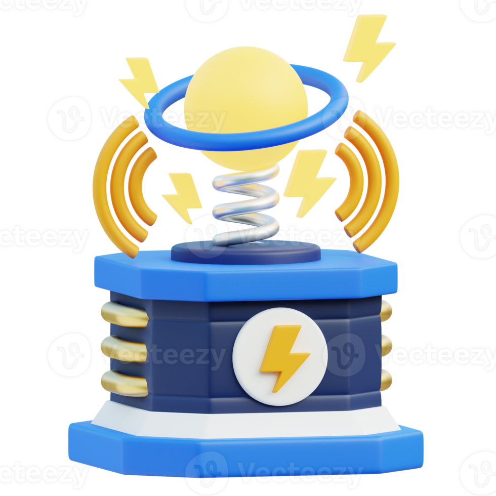 Wireless Electric 3d illustration png