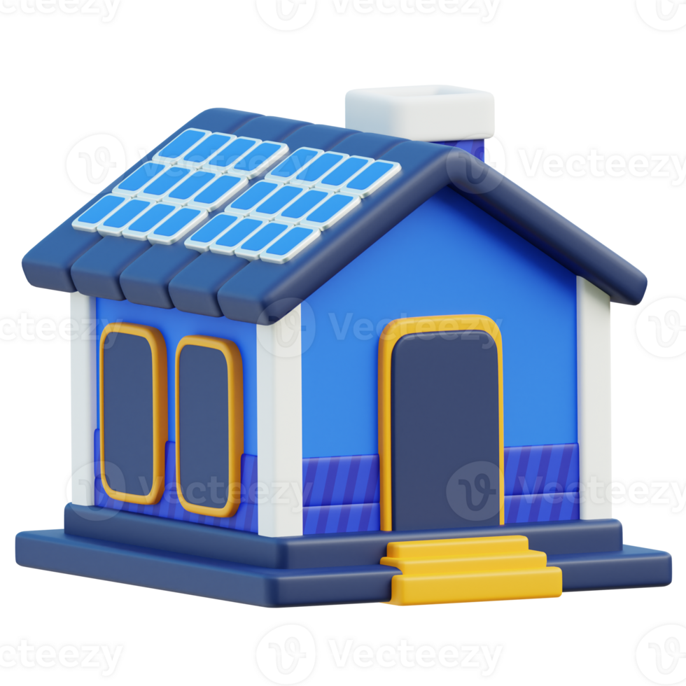 Eco House 3d illustration png