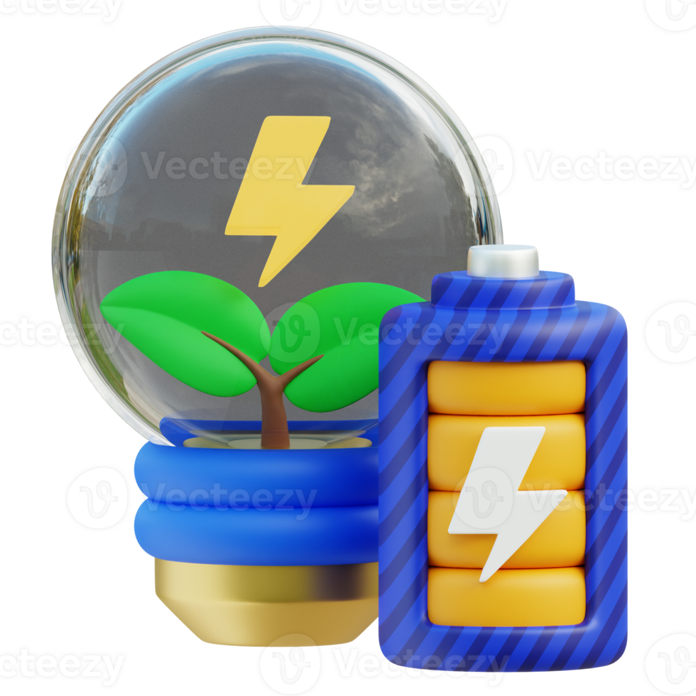 Green Energy 3d illustration png