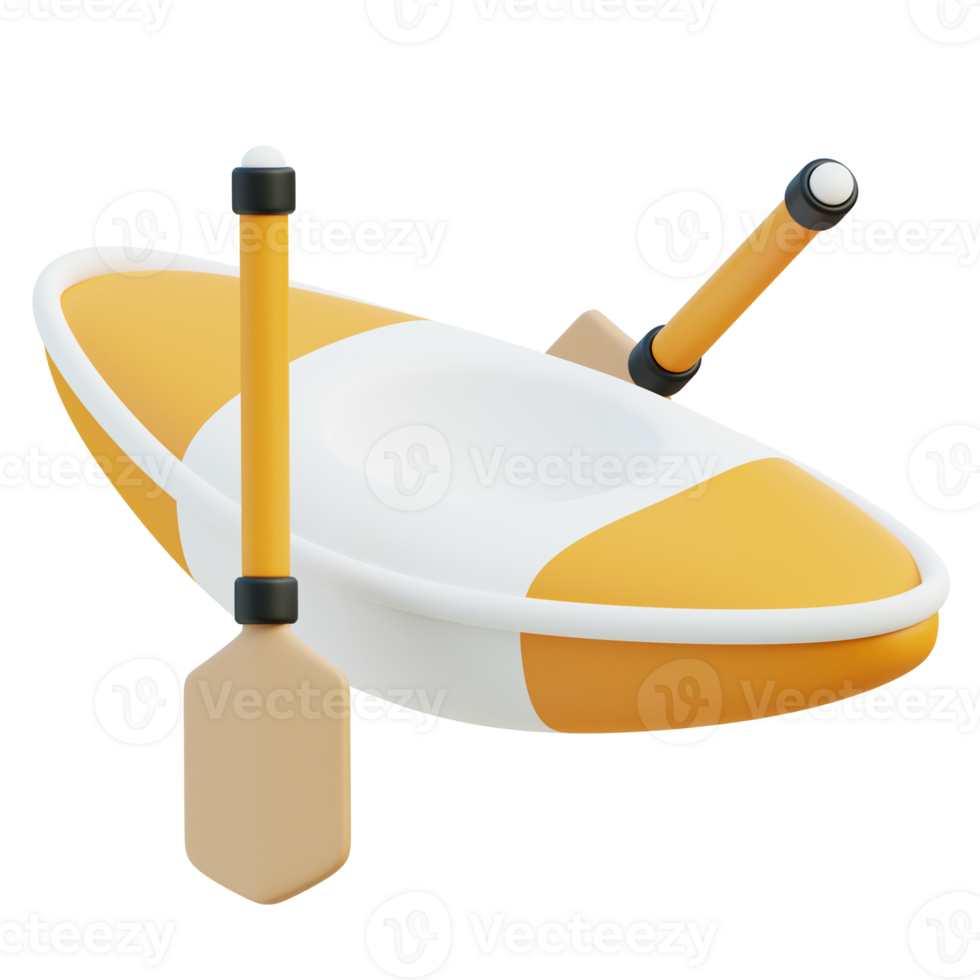 Canoe Sprint 3d illustration png