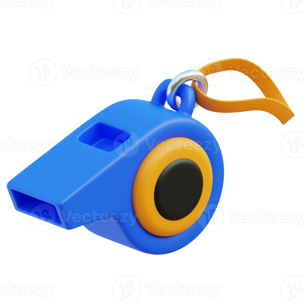 Coach Whistle 3d illustration png