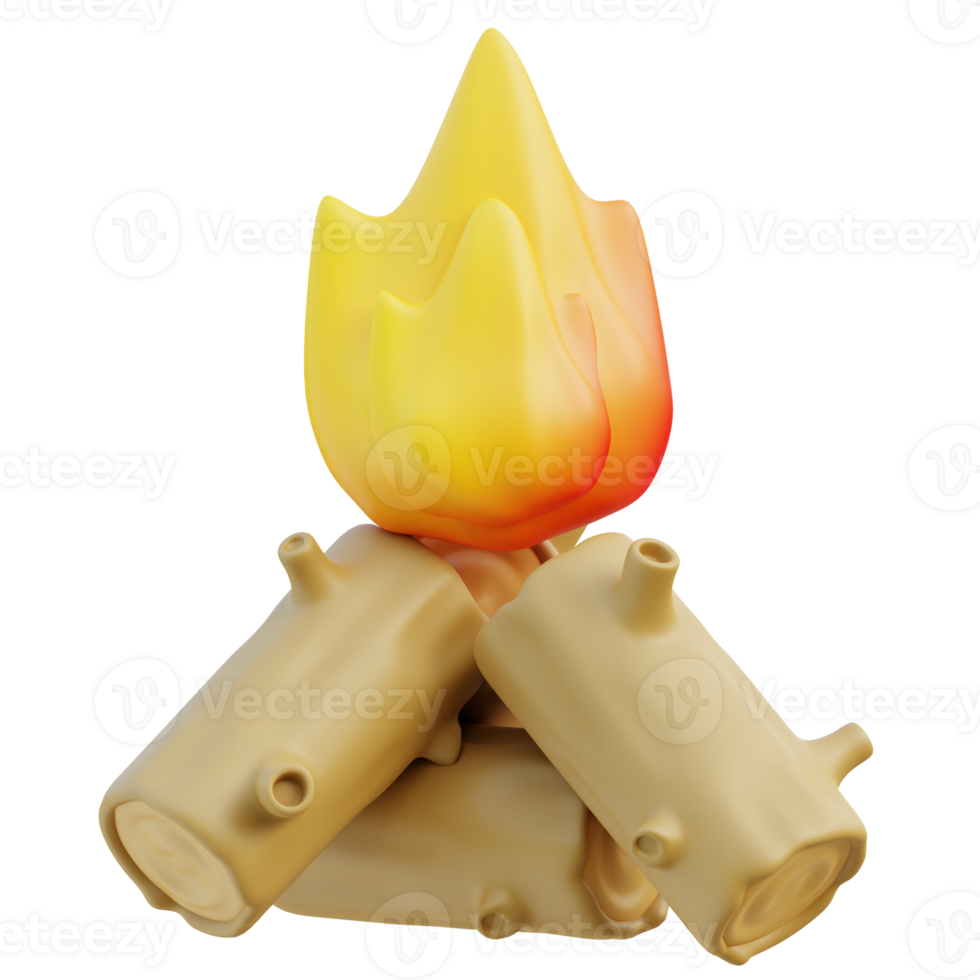Bonfire 3d illustration png