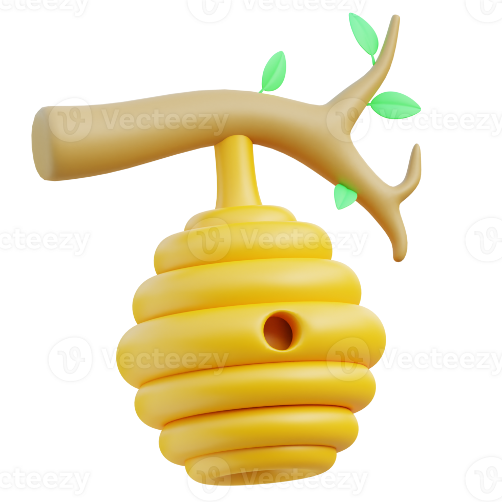 Beehive 3d illustration png