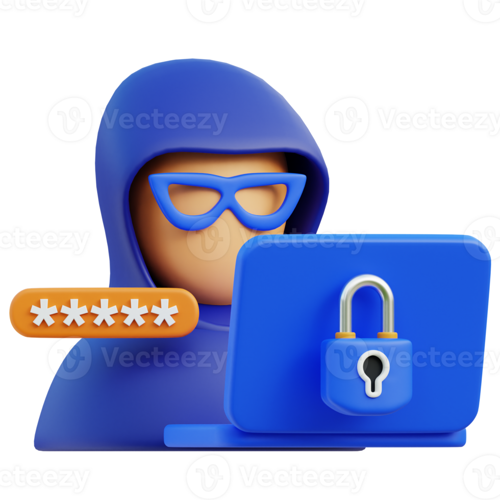 Computer Password 3d illustration png