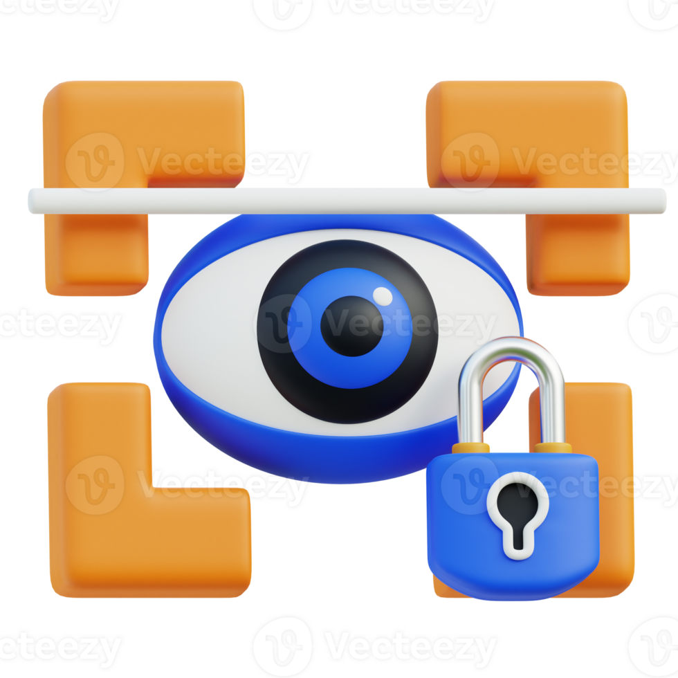 Eye Scan 3d illustration png