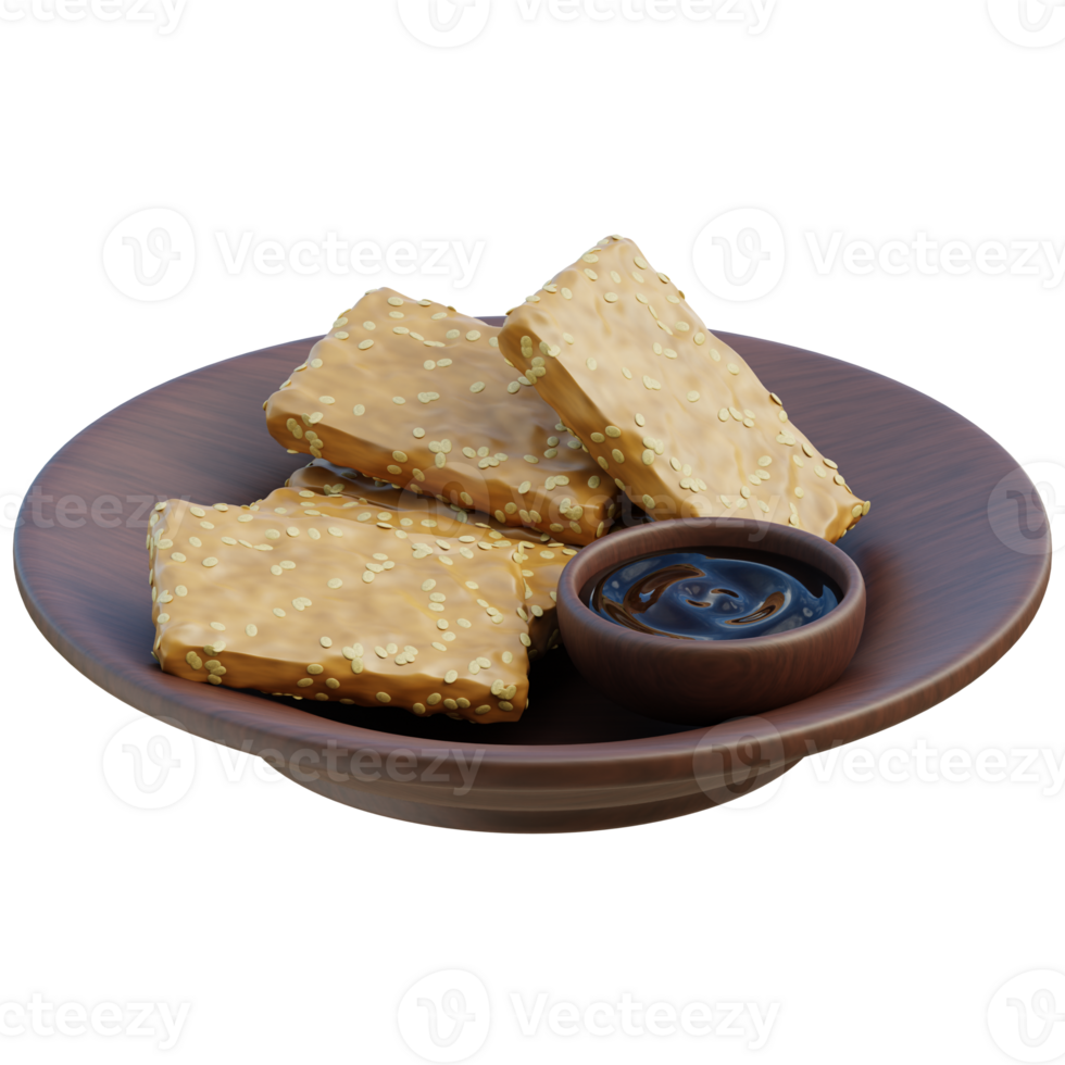 Tempe Goreng 3d illustration png
