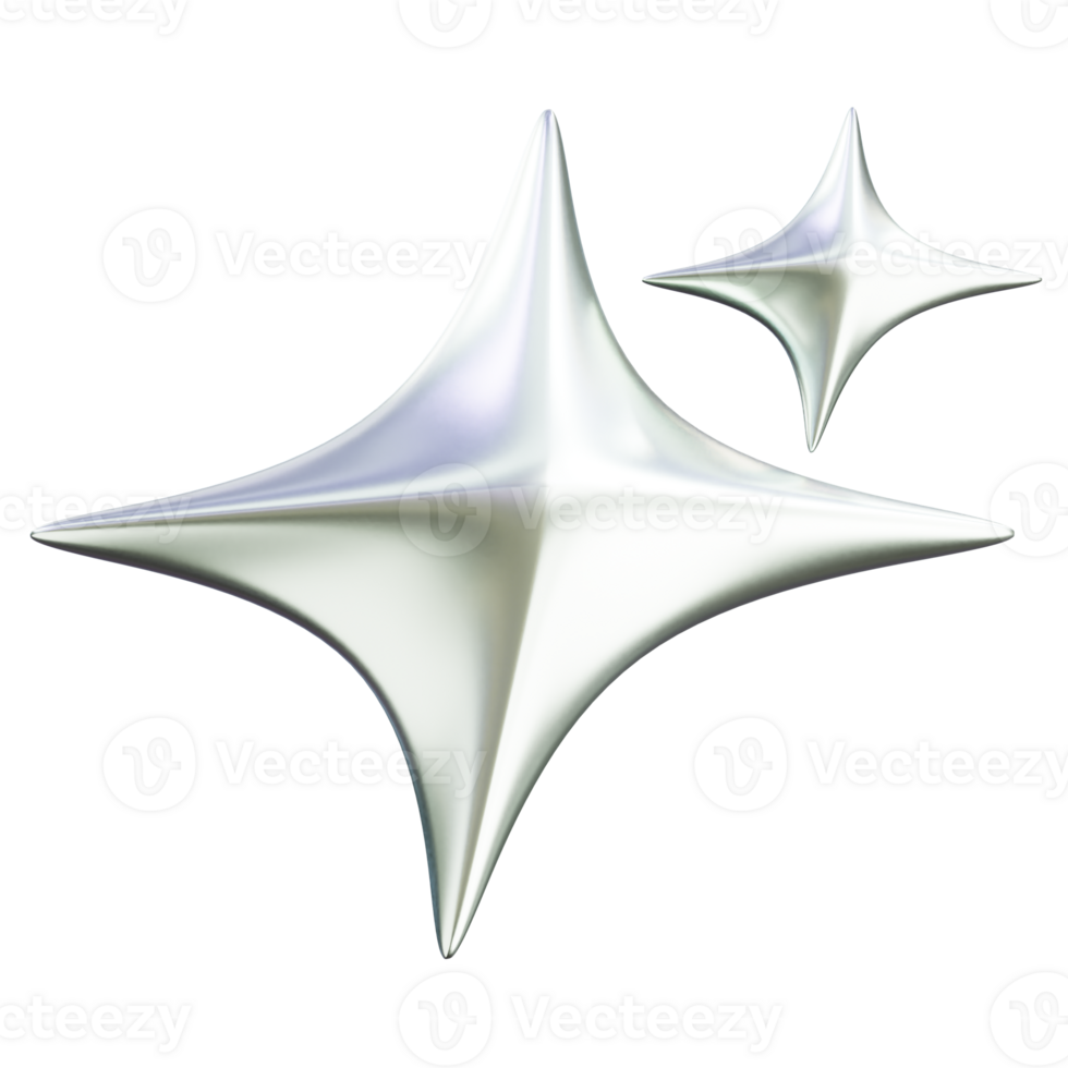 Y2k Holographic 3d illustration png